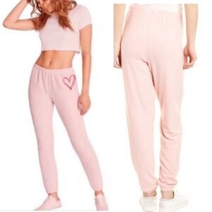 WILDFOX Sketchy Heart Knows Pants Size Med…
